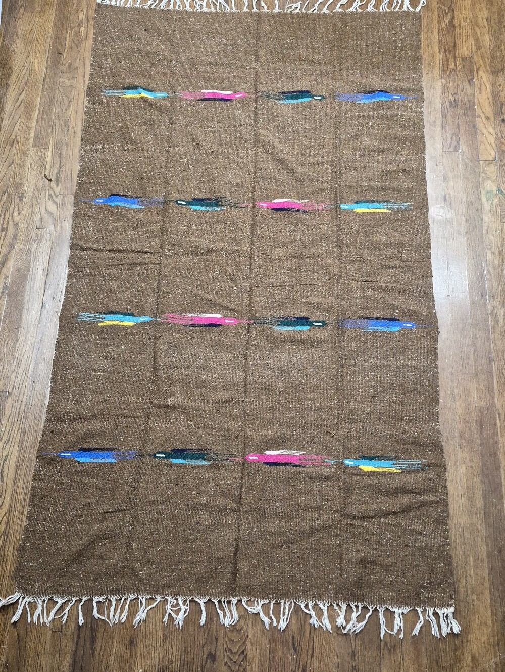 Vintage Mexican THUNDERBIRD Handwoven Blanket